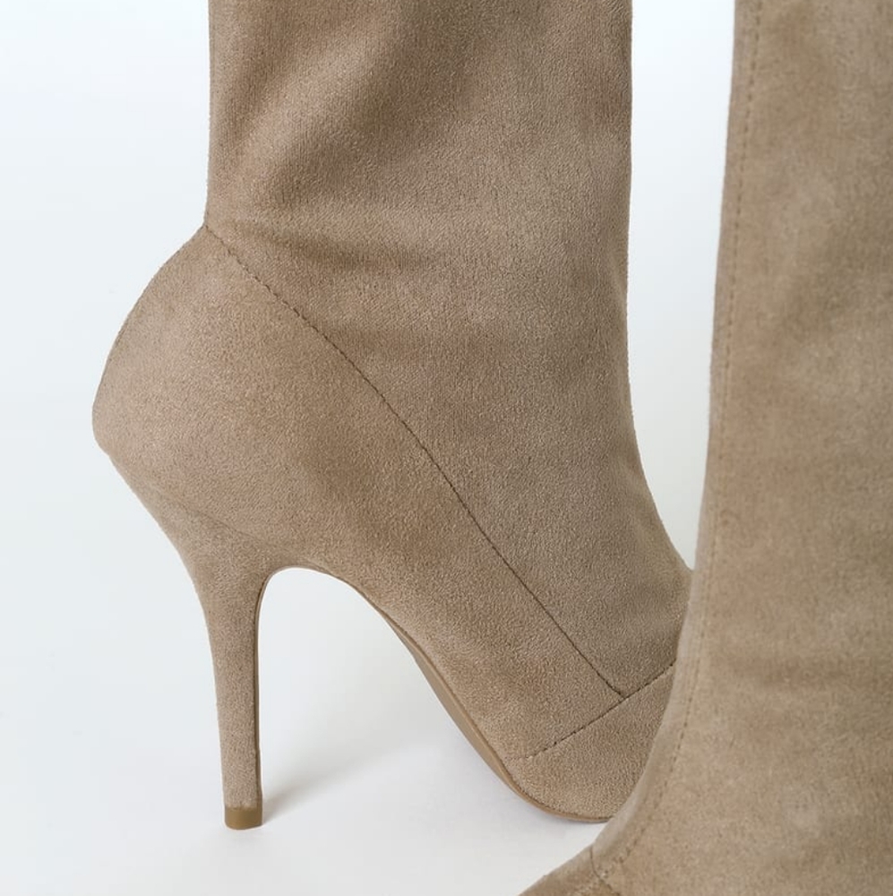 Lulu's Stassy Vegan Suede Sock Boots - Picture 3 of 3